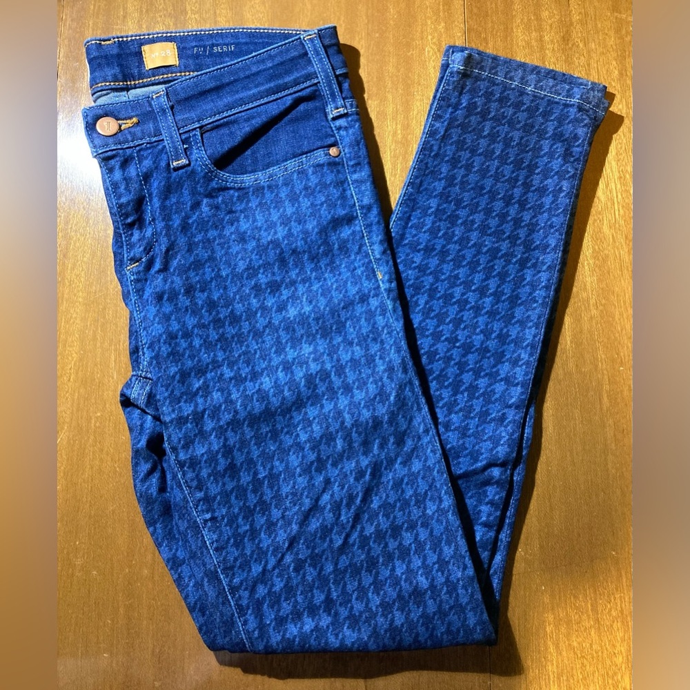 Pilcro and the Letterpress Anthropologie Serif Houndstooth Jeans - Size 28
